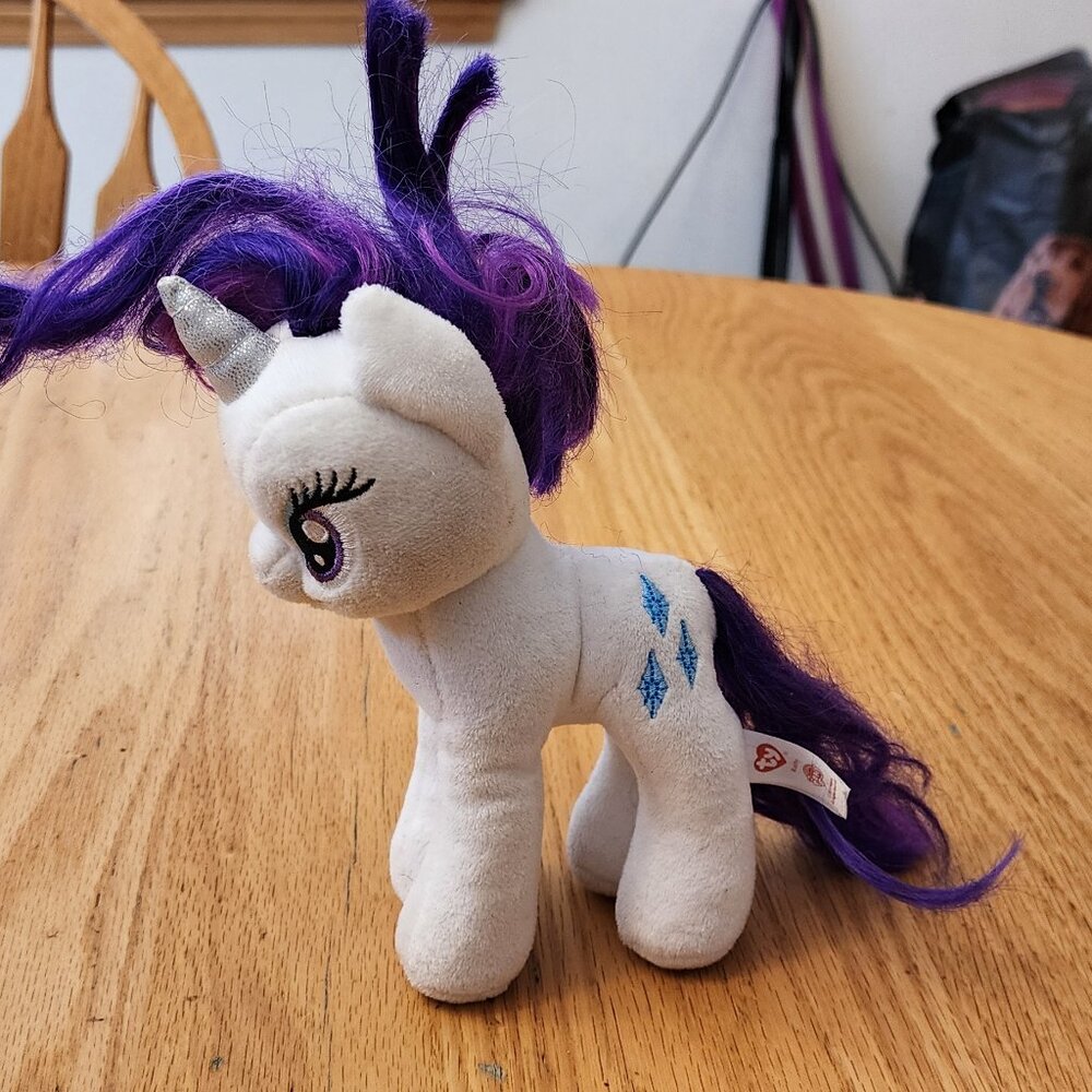 Ty My Little Pony "Rarity" Stuffed Animal Toy - Picture 4 of 15